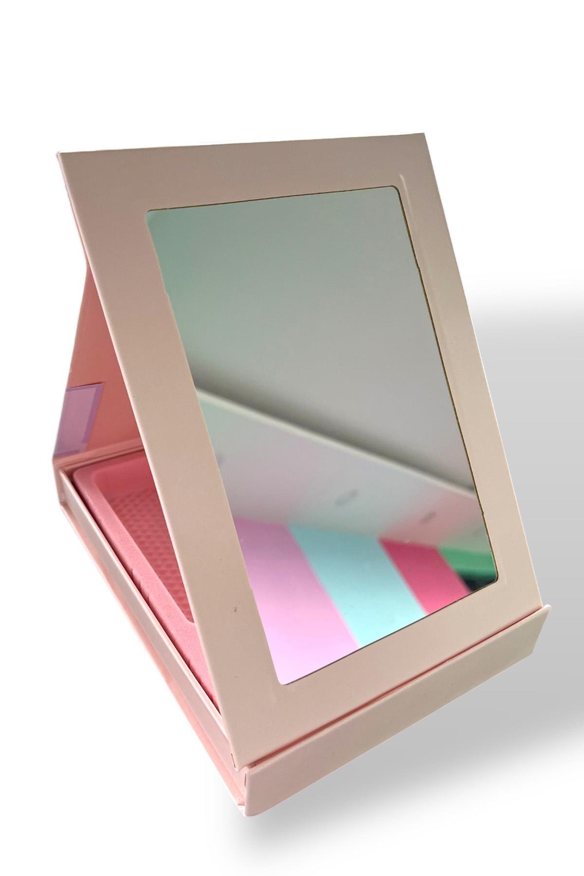 Pembe Renk Uçak Figürlü Ayna Detaylı Takı Organizeri