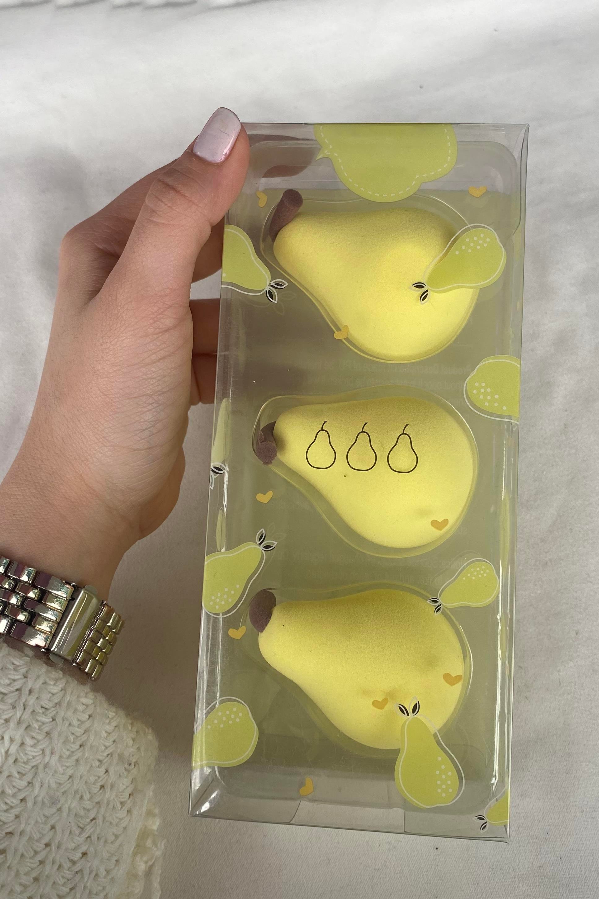 Pürüzsüz Dokulu 3'lü Makyaj Süngeri Seti