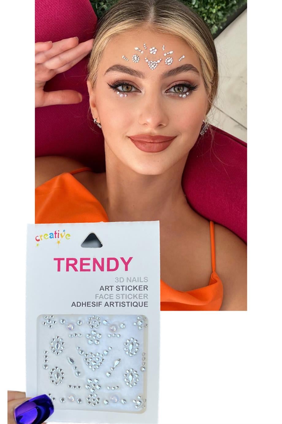 Saç Vücut Ve Yüz Taşı Sticker