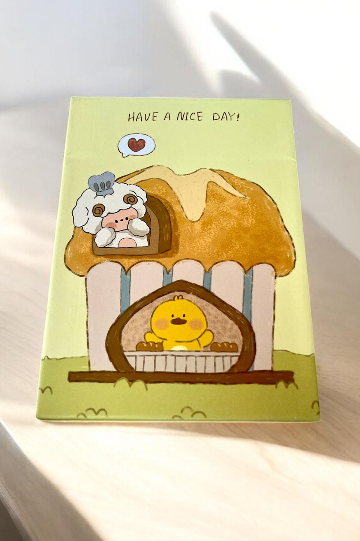 Sarı Renk Koyun Ve Çivciv Figürlü Masa Aynası