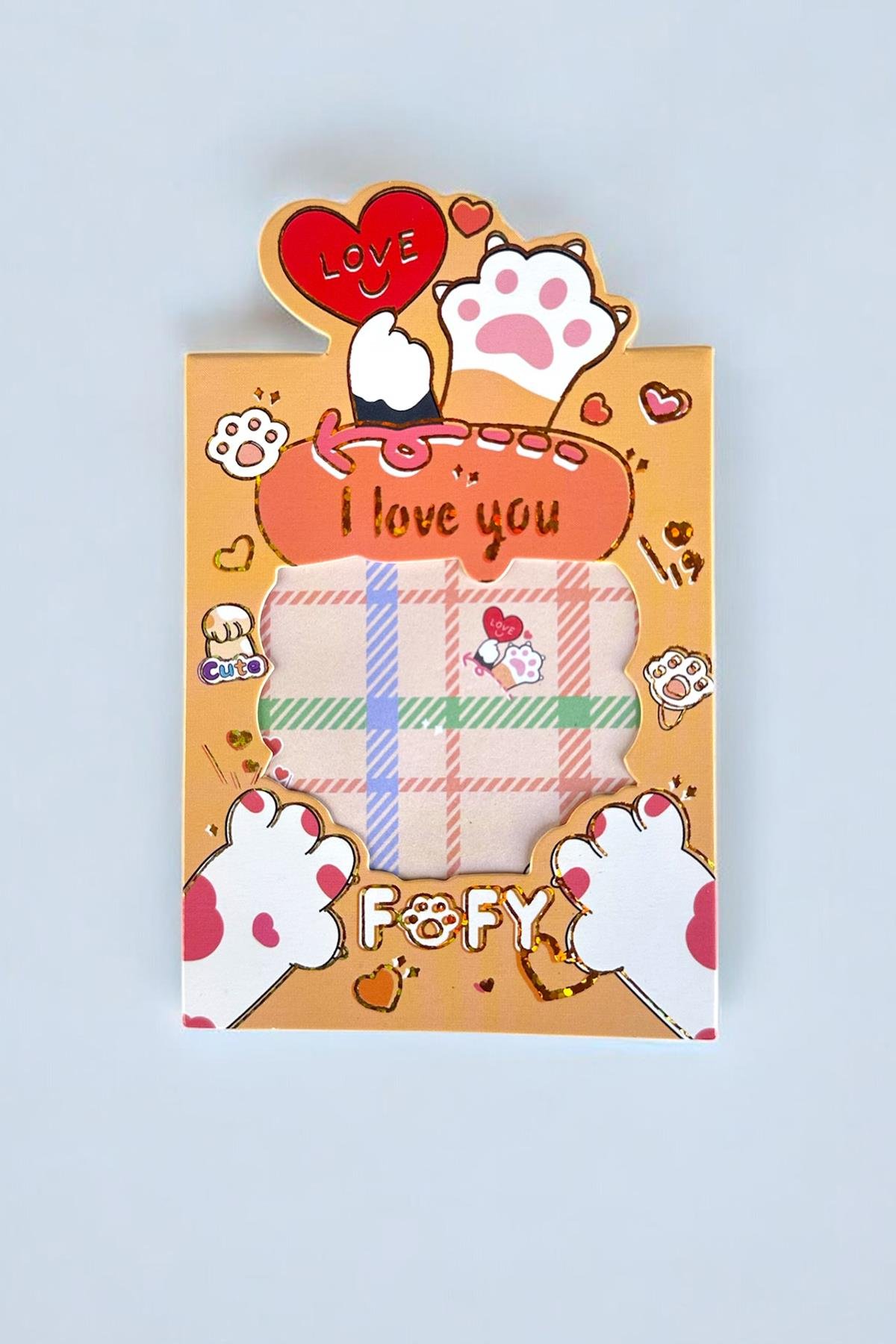 Sarı Renk Pati Figürlü Yapışkanlı Not Kağıdı