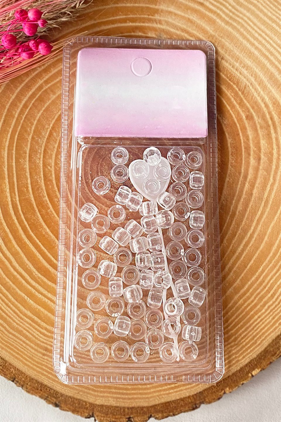 Şeffaf Renk Saç Boncuğu