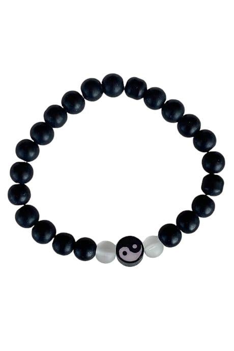 Siyah Renk Yin&Yang Figürlü Erkek Bileklik