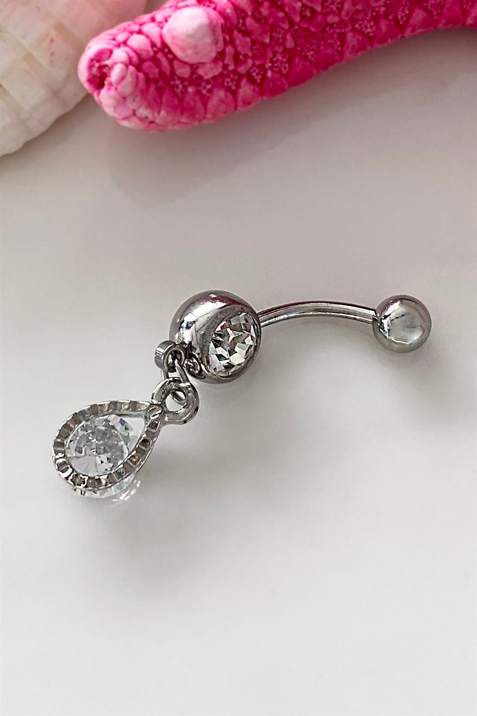 Su Damlası Figürlü Göbek Piercingi