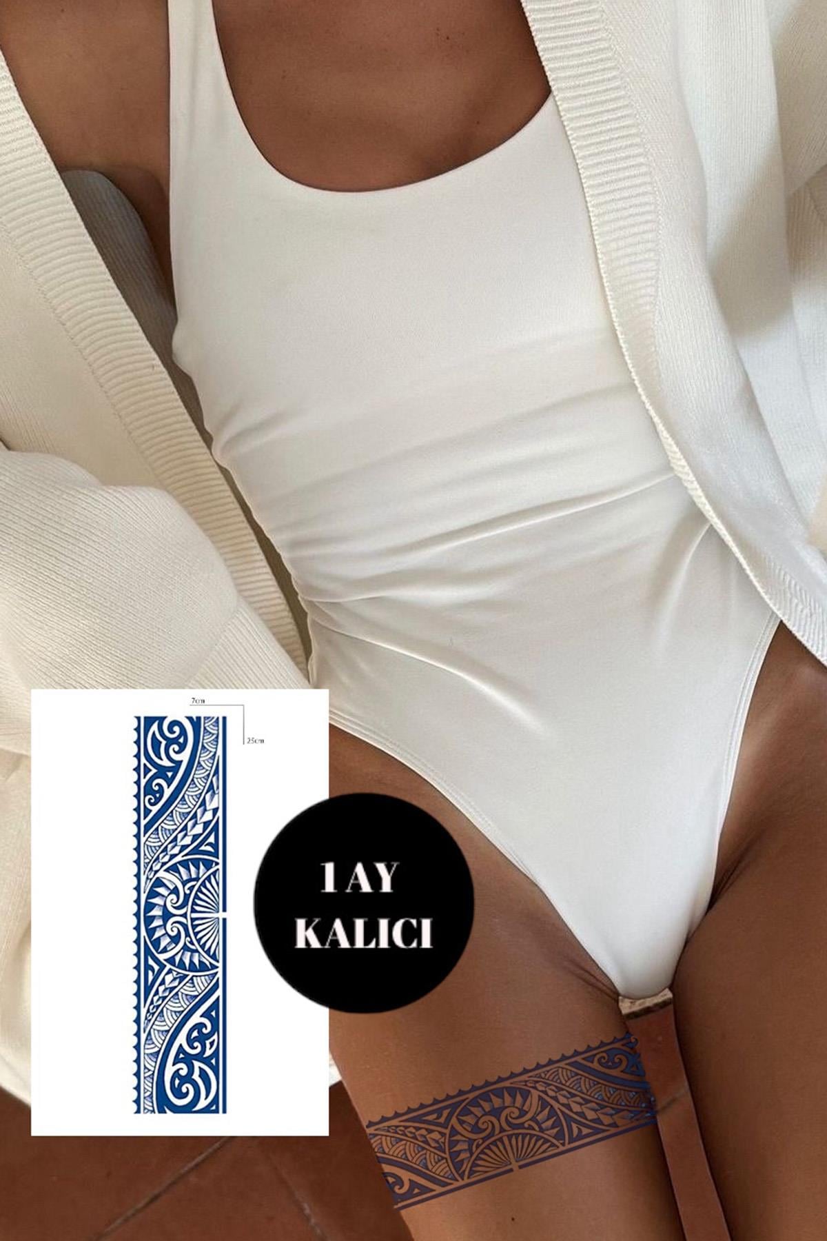 Tribal Figürlü 12 Saat Sonra Kararan Geçici Dövme Tattoo