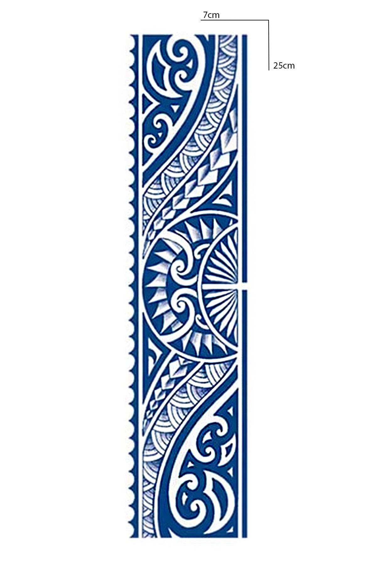 Tribal Figürlü 12 Saat Sonra Kararan Geçici Dövme Tattoo