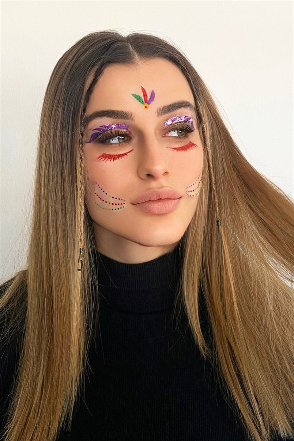 Yapışkanlı Yüz Sticker Dövme Tattoo