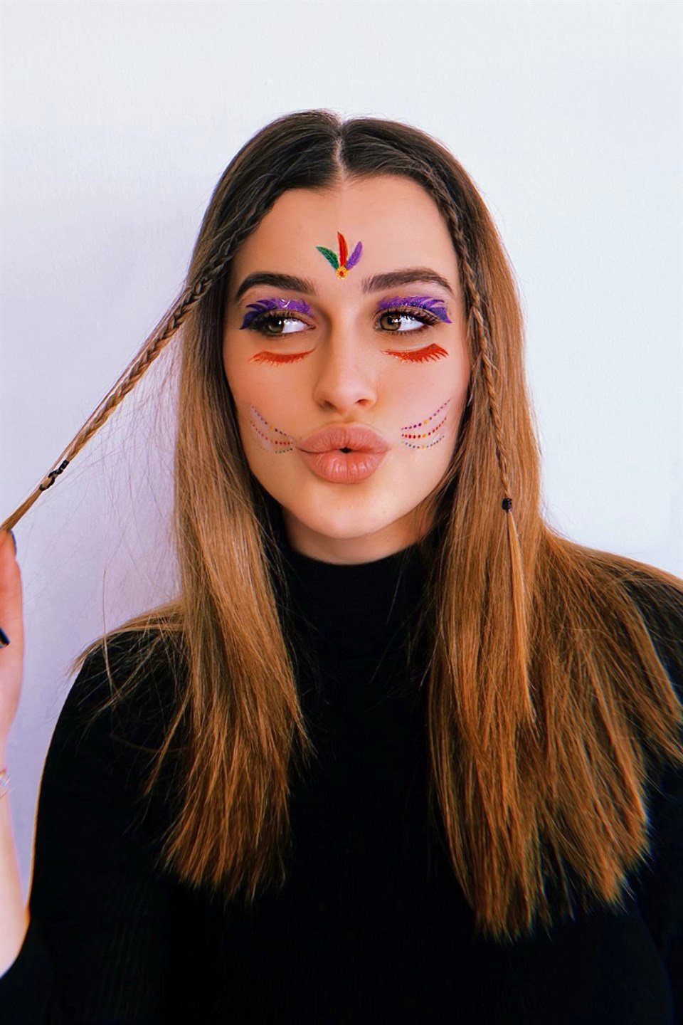 Yapışkanlı Yüz Sticker Dövme Tattoo