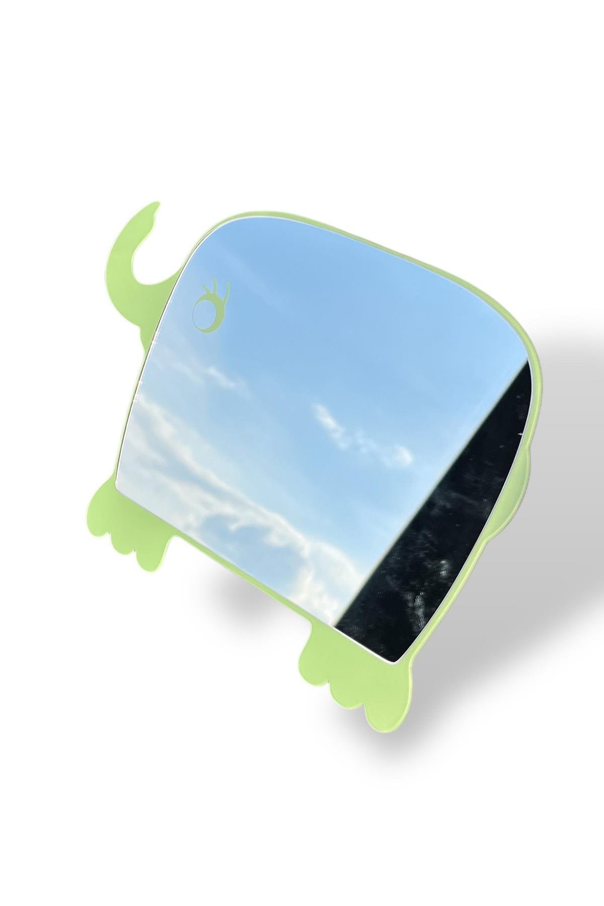 Yeşil Renk Fil Figürlü Masa Aynası