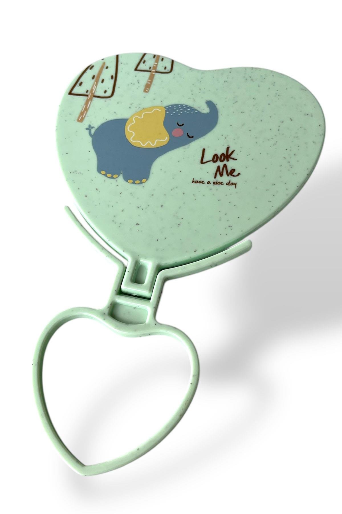 Yeşil Renk Fil Figürlü Masa Aynası