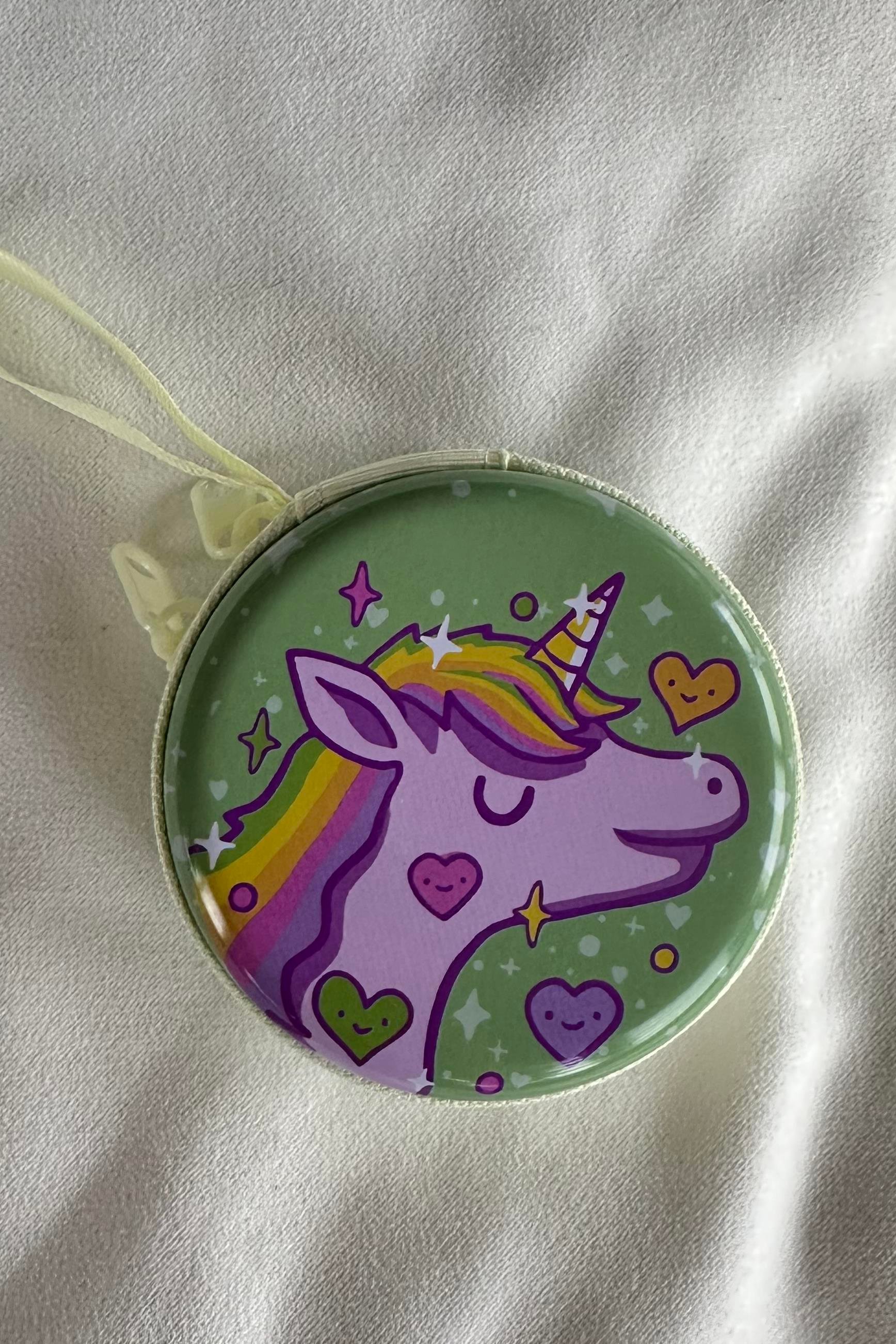 Yeşil Renk Unicorn Figürlü Cüzdan/Anahtarlık
