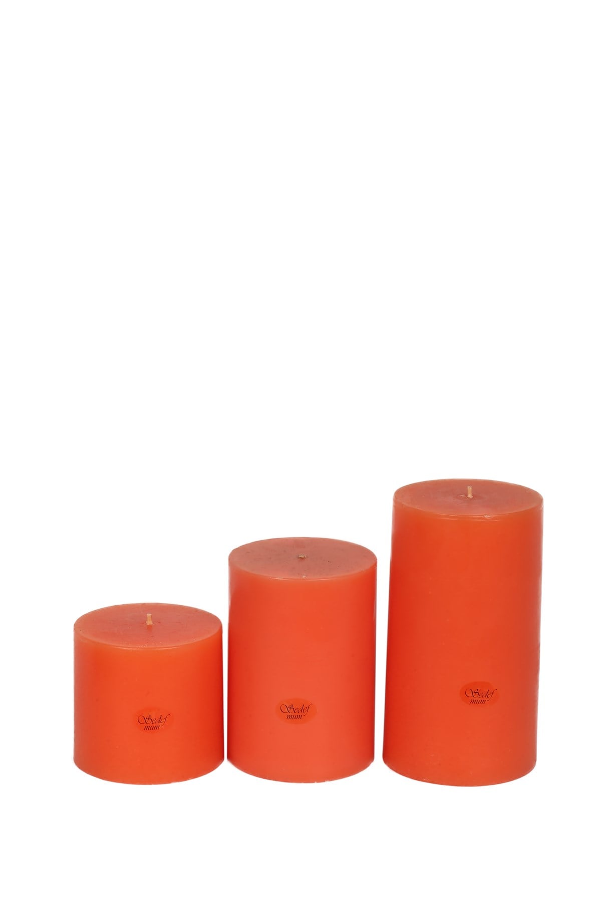 10 CM SİLİNDİR PARLAK TURUNCU RENK MUMLAR