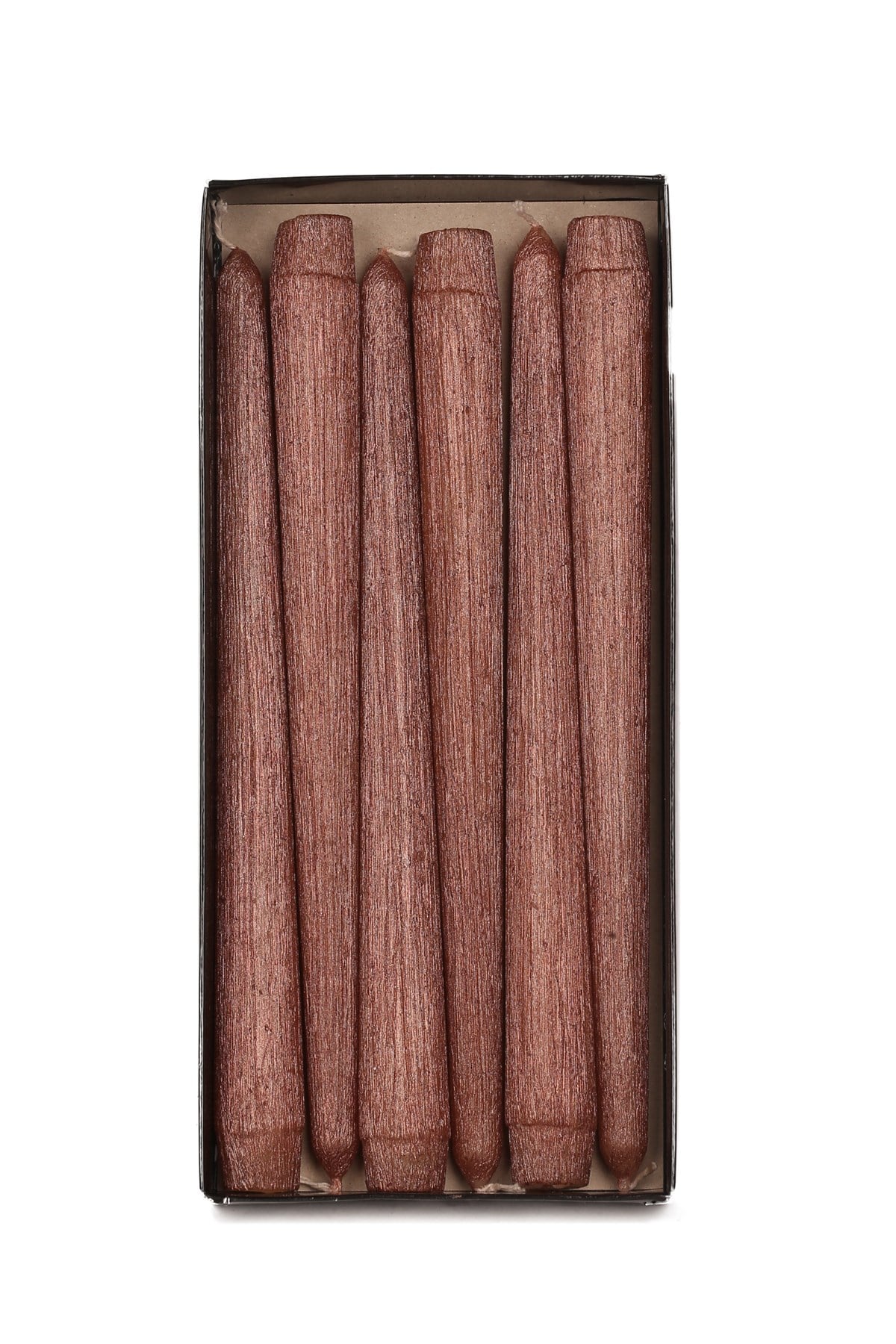 25 CM ŞAMDAN MUMU- BAKIR RENGİ- PAKET
