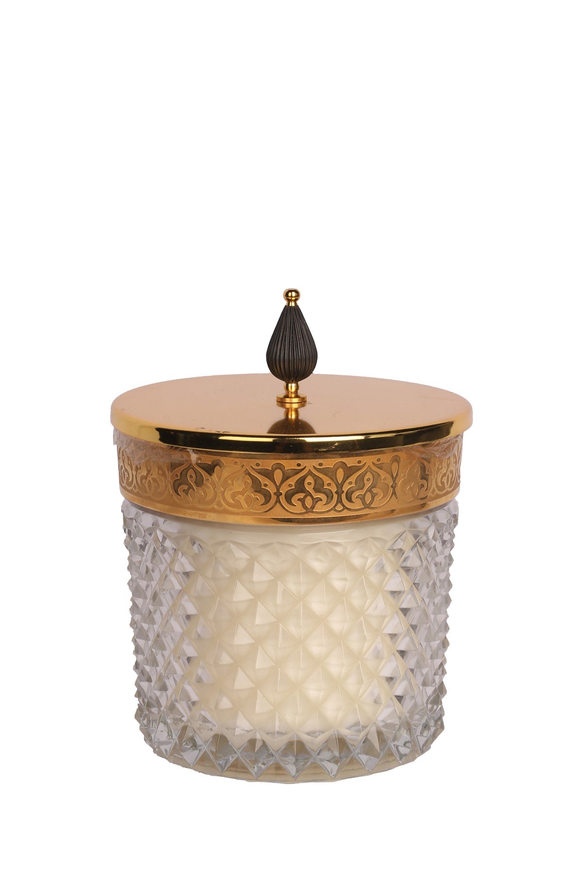AROMATİC AMBER KOKUSU - ALTIN RENGİ KESME CAM