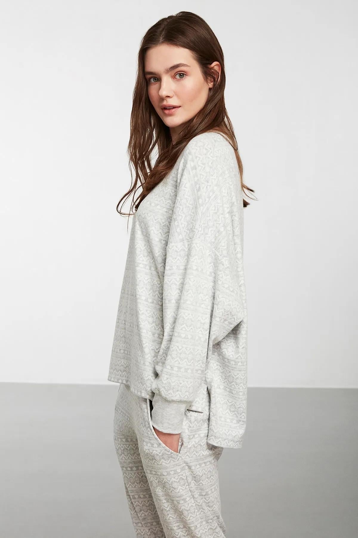 Catherines Pijama Takım Kar Desen 1932PJTK