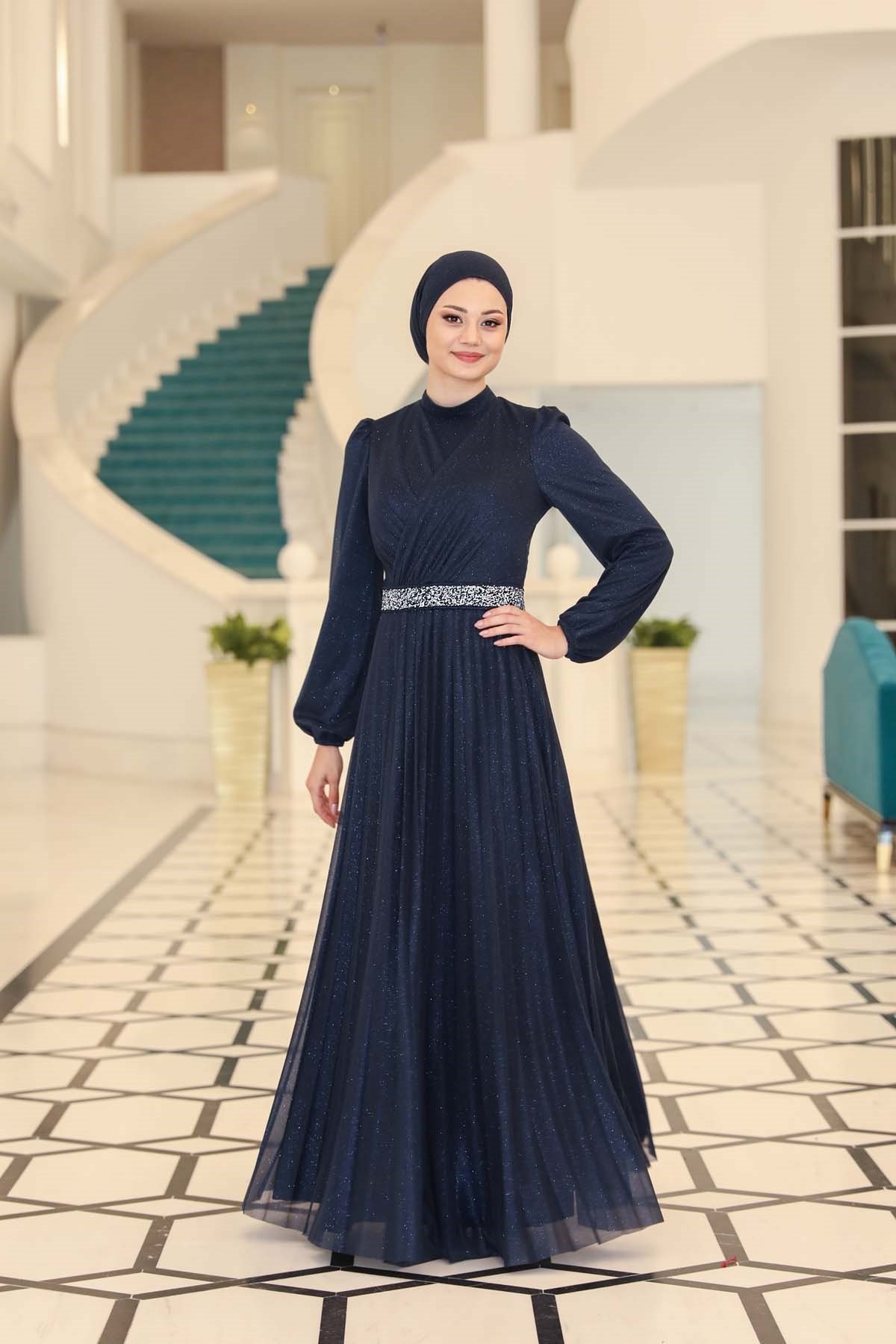 Dila Abiye Lacivert
