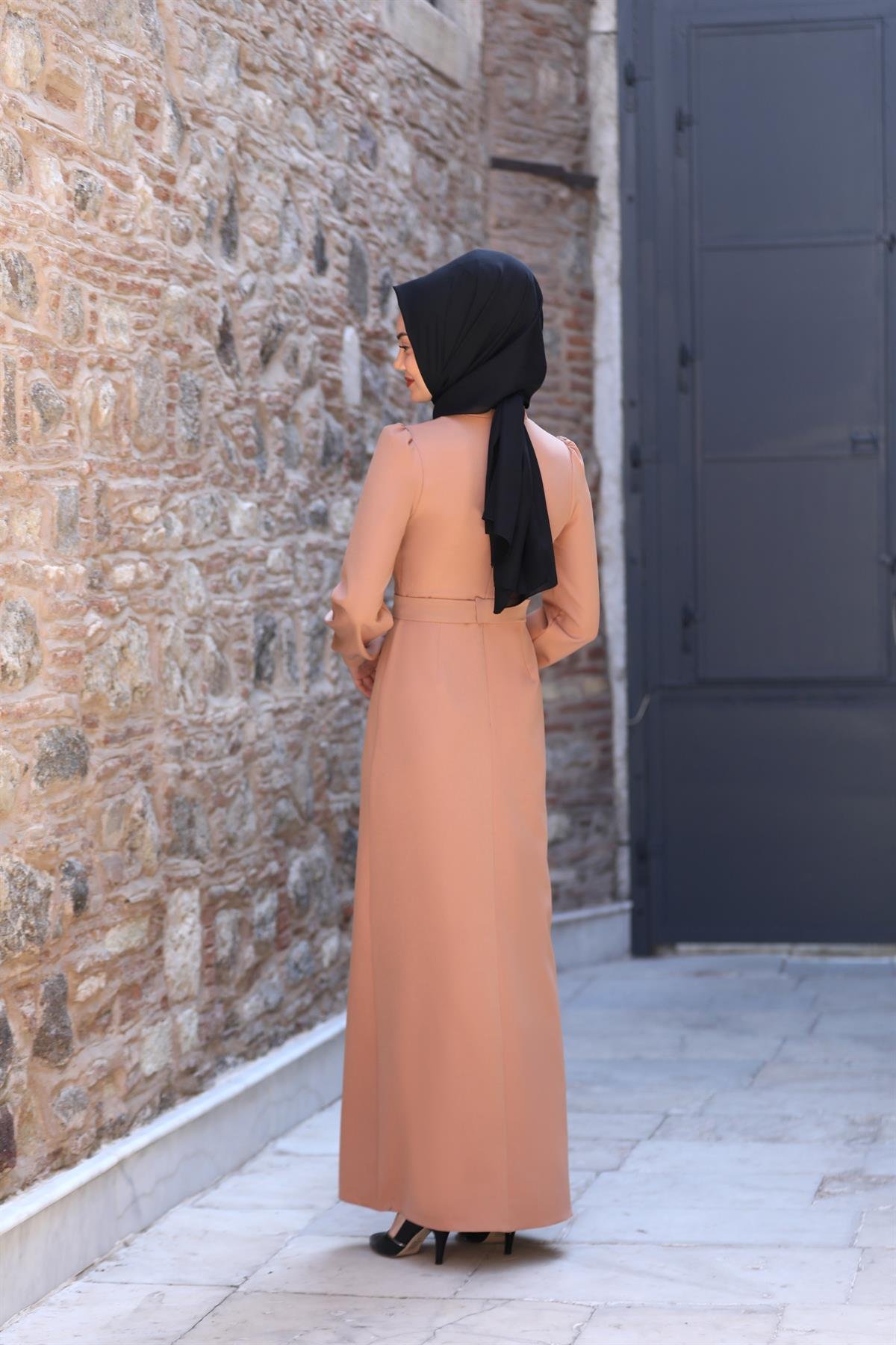 İrem Tesettür Elbise Camel