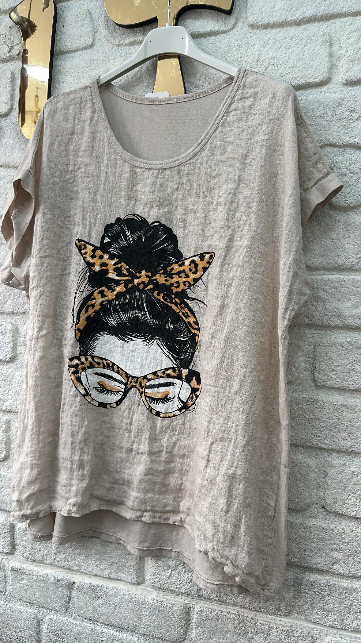  İthal Bluz Leopar Desen