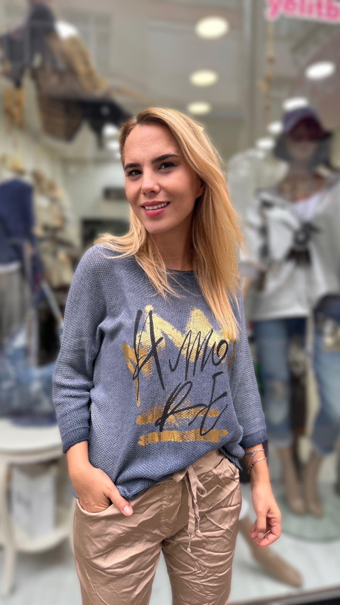  İthal Bluz Yazılı 