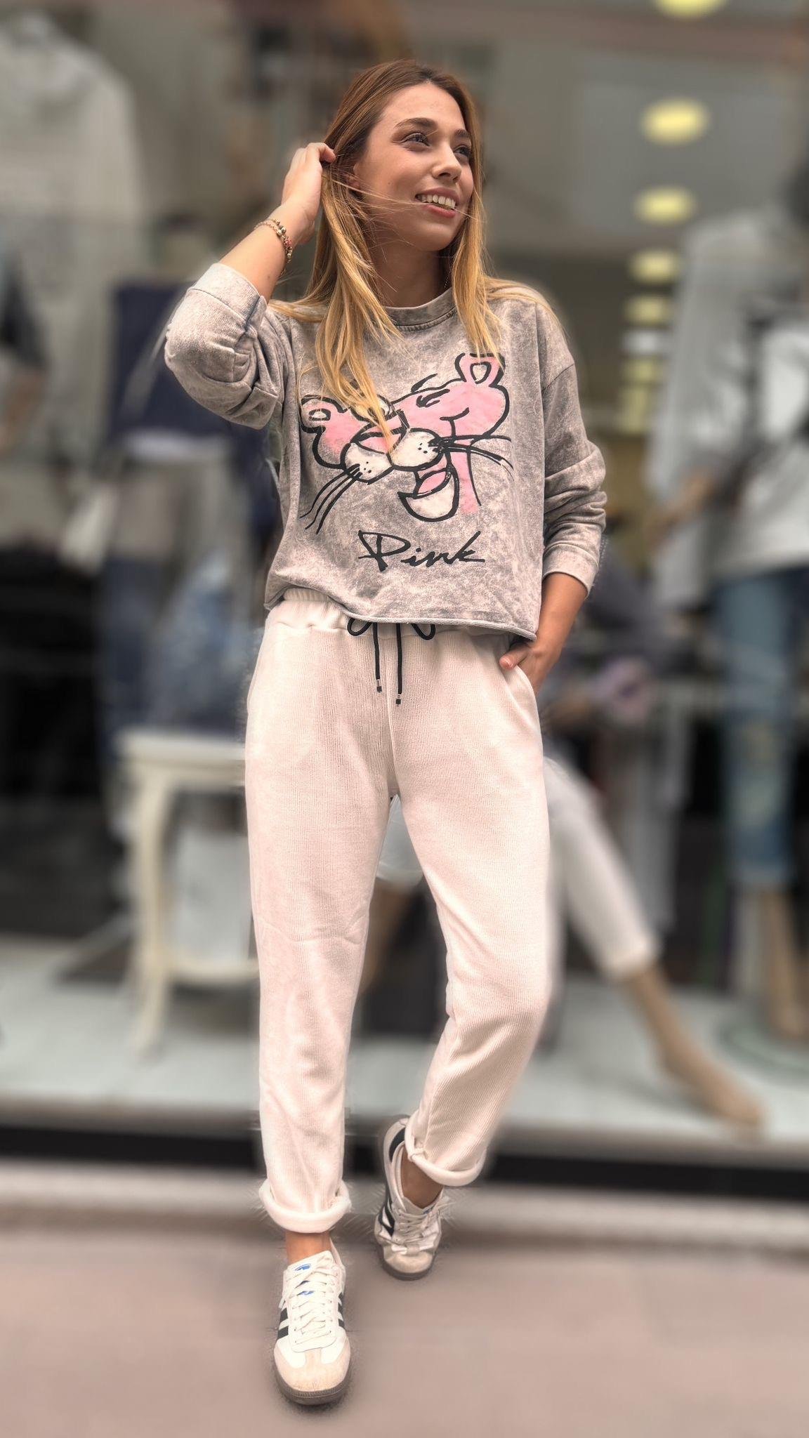  Sweat Pembe Panter 