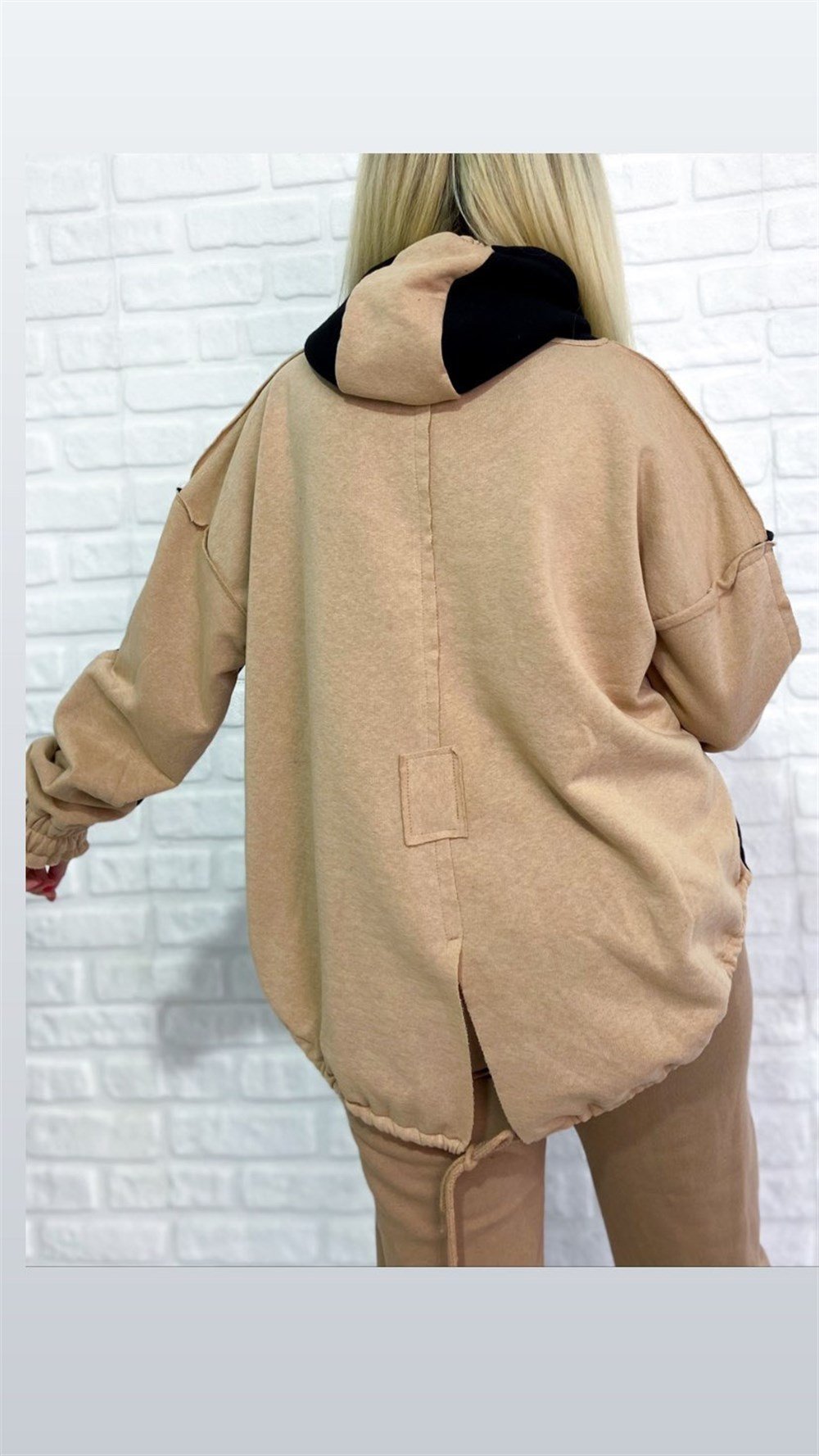 2 Renk Kapşonlu Sweat
