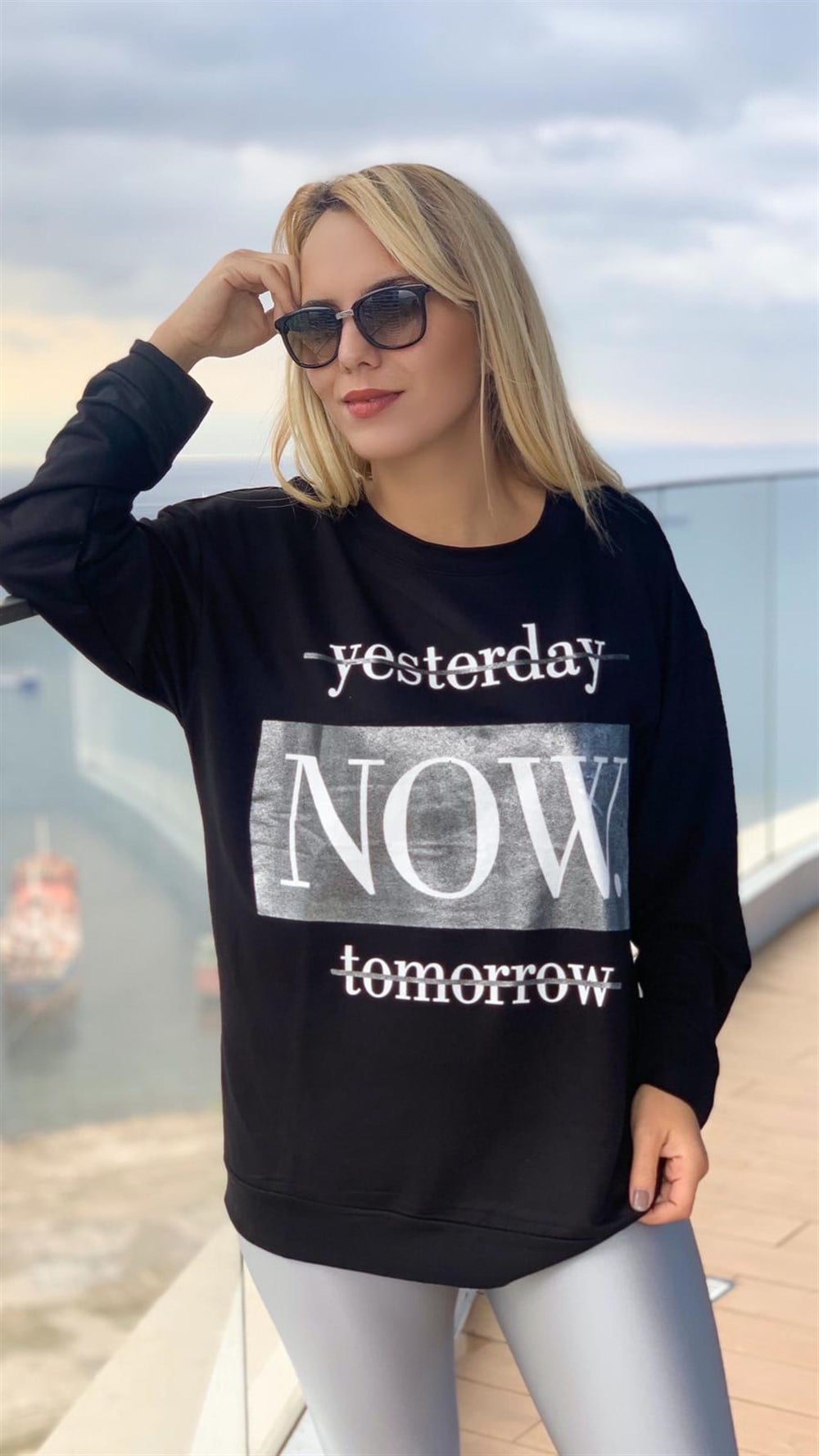 Arkası Çapraz Sweatshirt