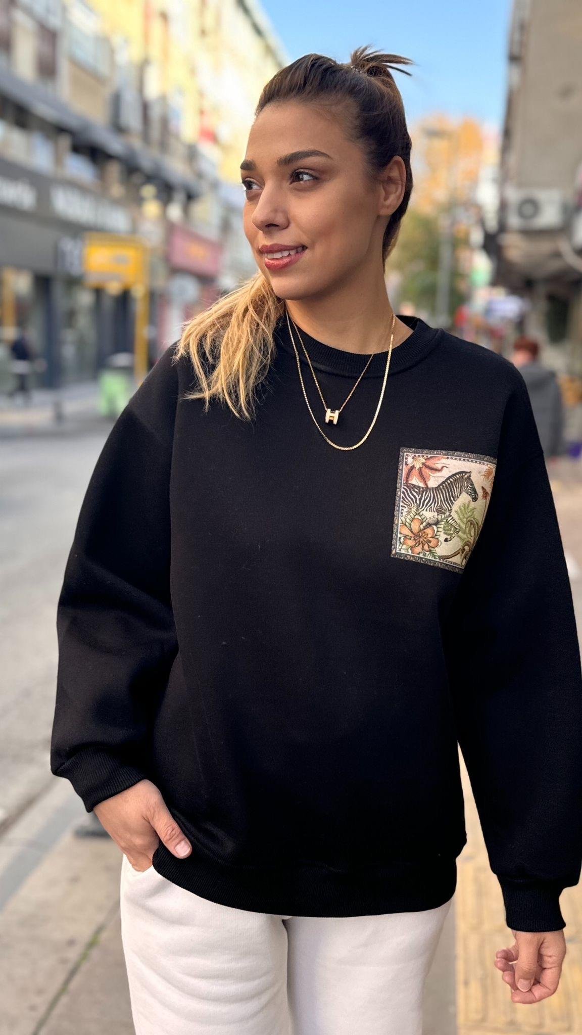 Arkası Desen Sweat