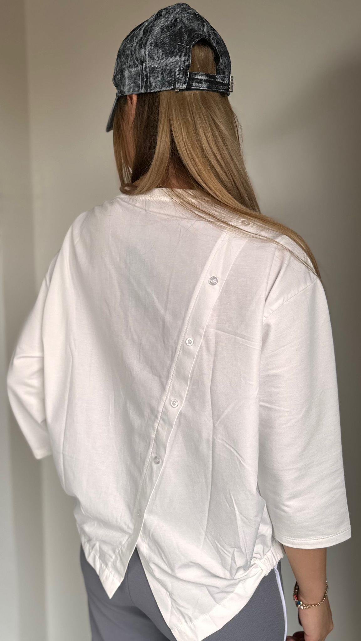 Arkasi Düğme Detay Sweatshirt