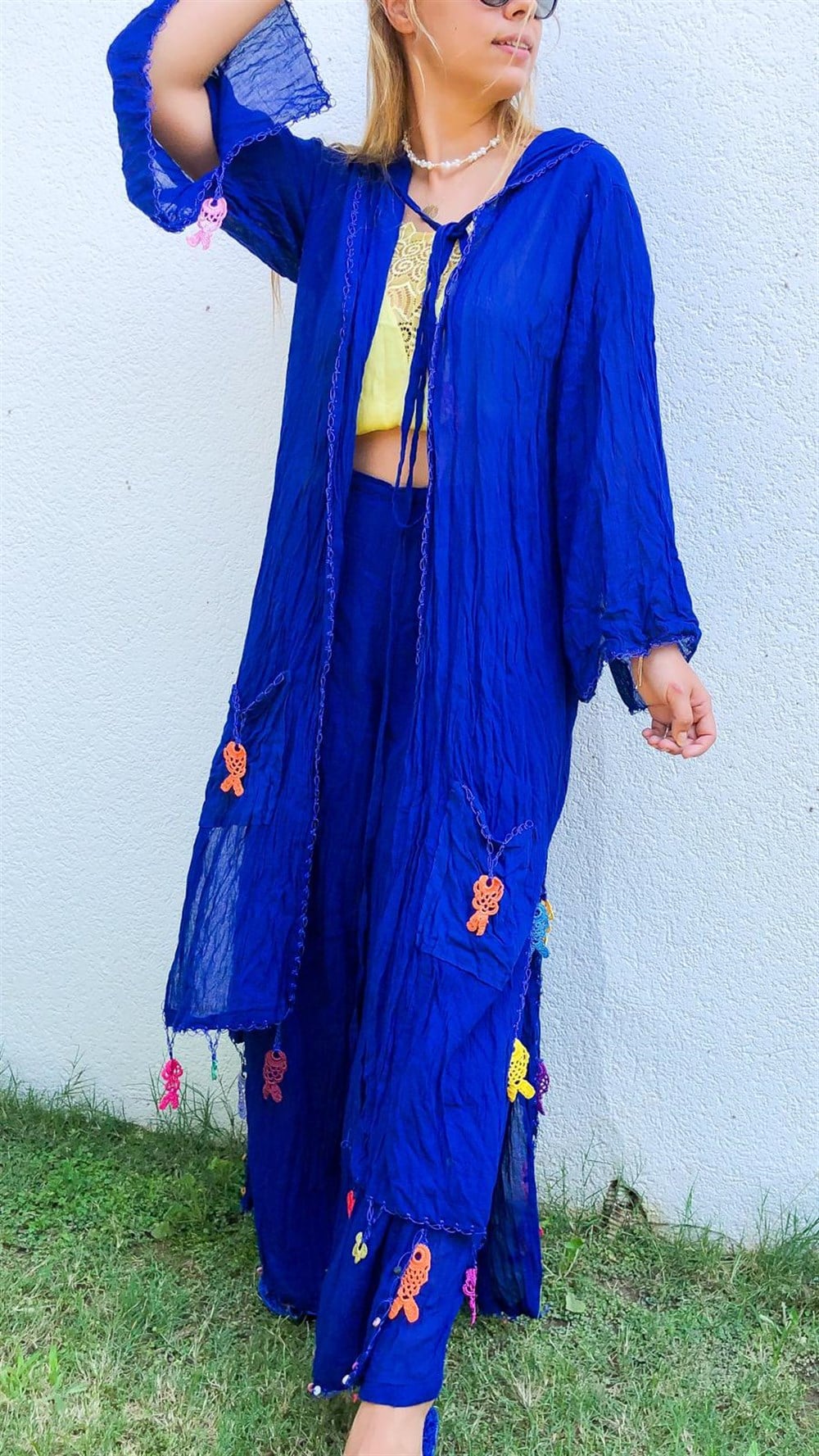 Balık Oyalı Kimono