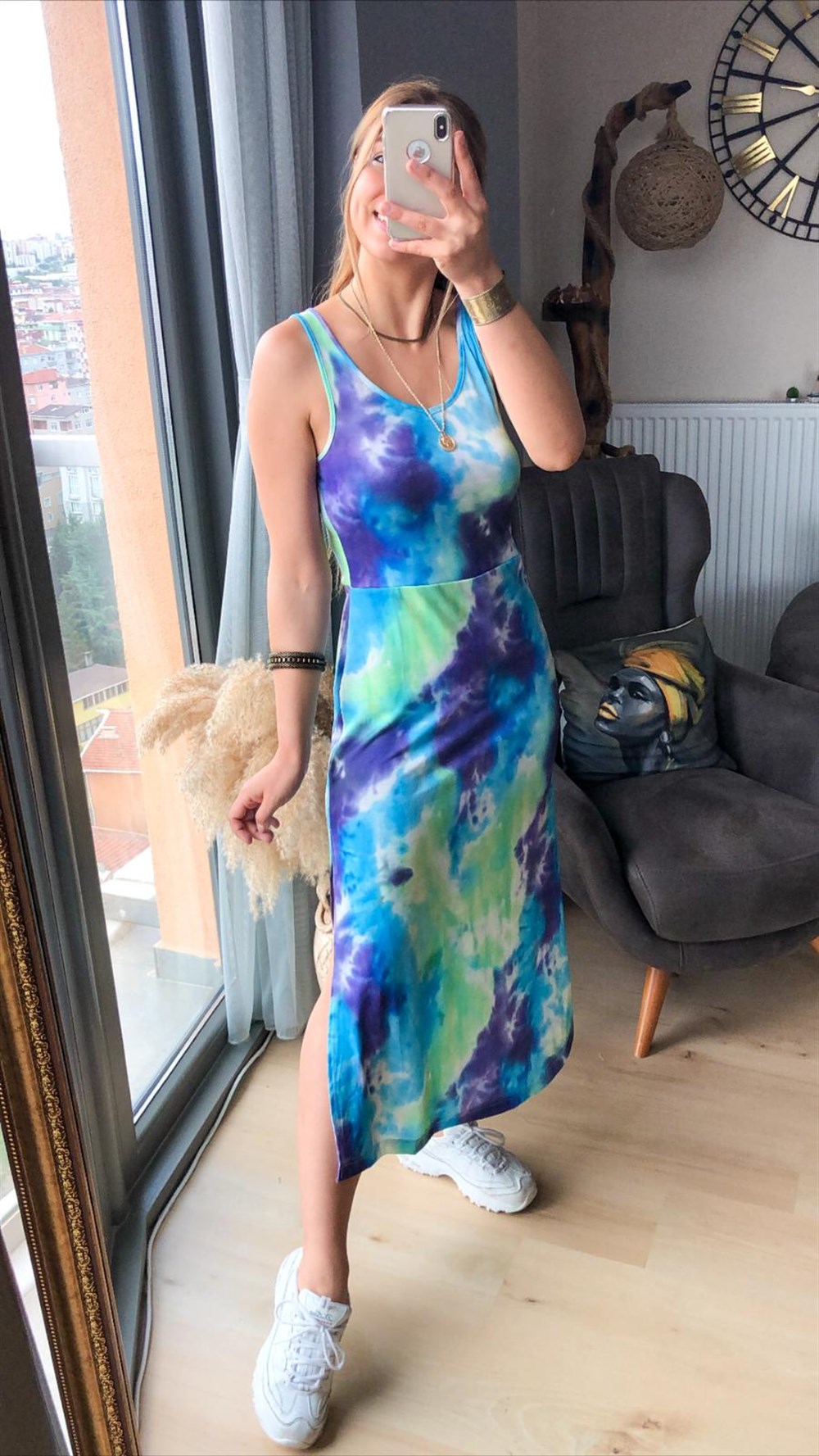 Batik Askılı Elbise