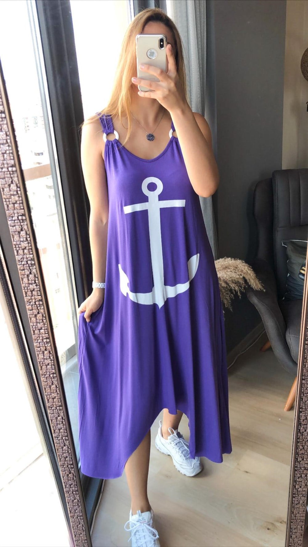 Çapa Desen Elbise