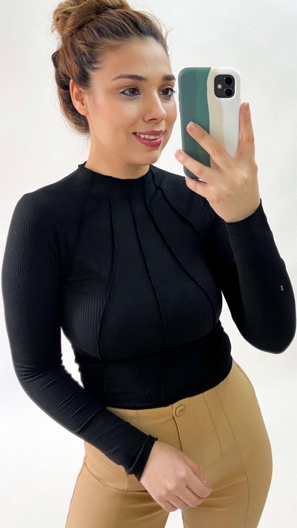 Çizgi Desen Bluz