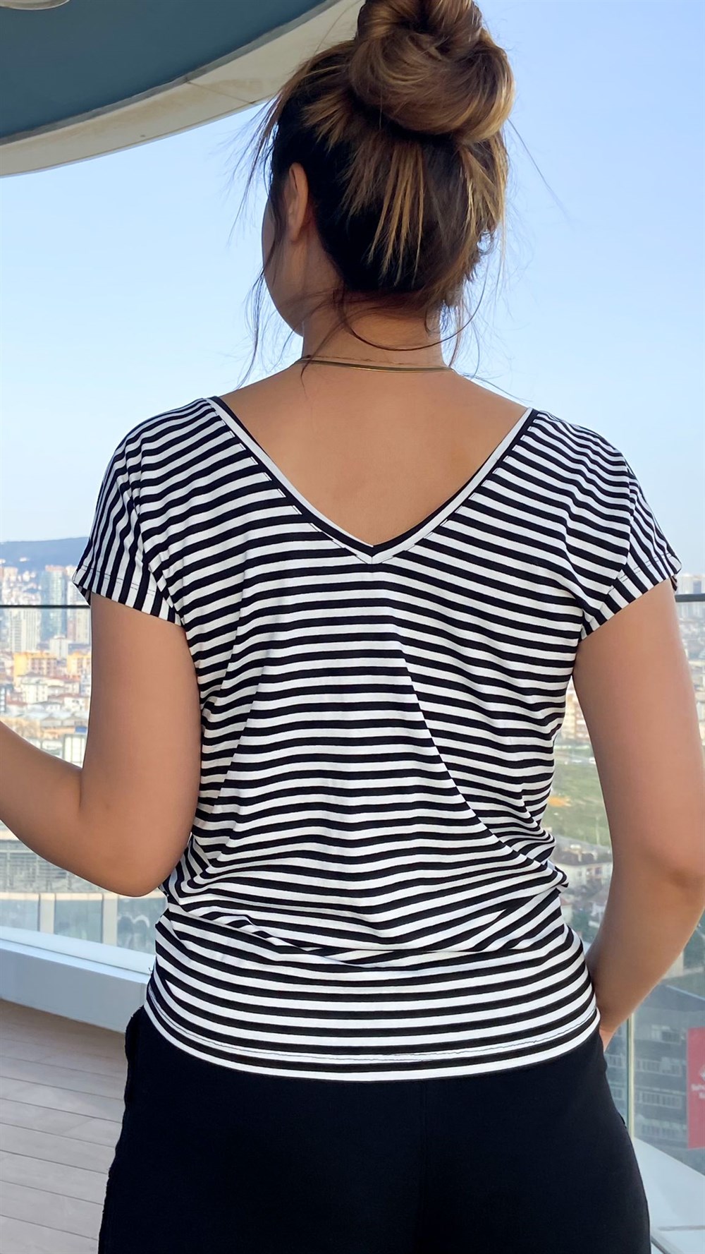 Çizgili T shirt