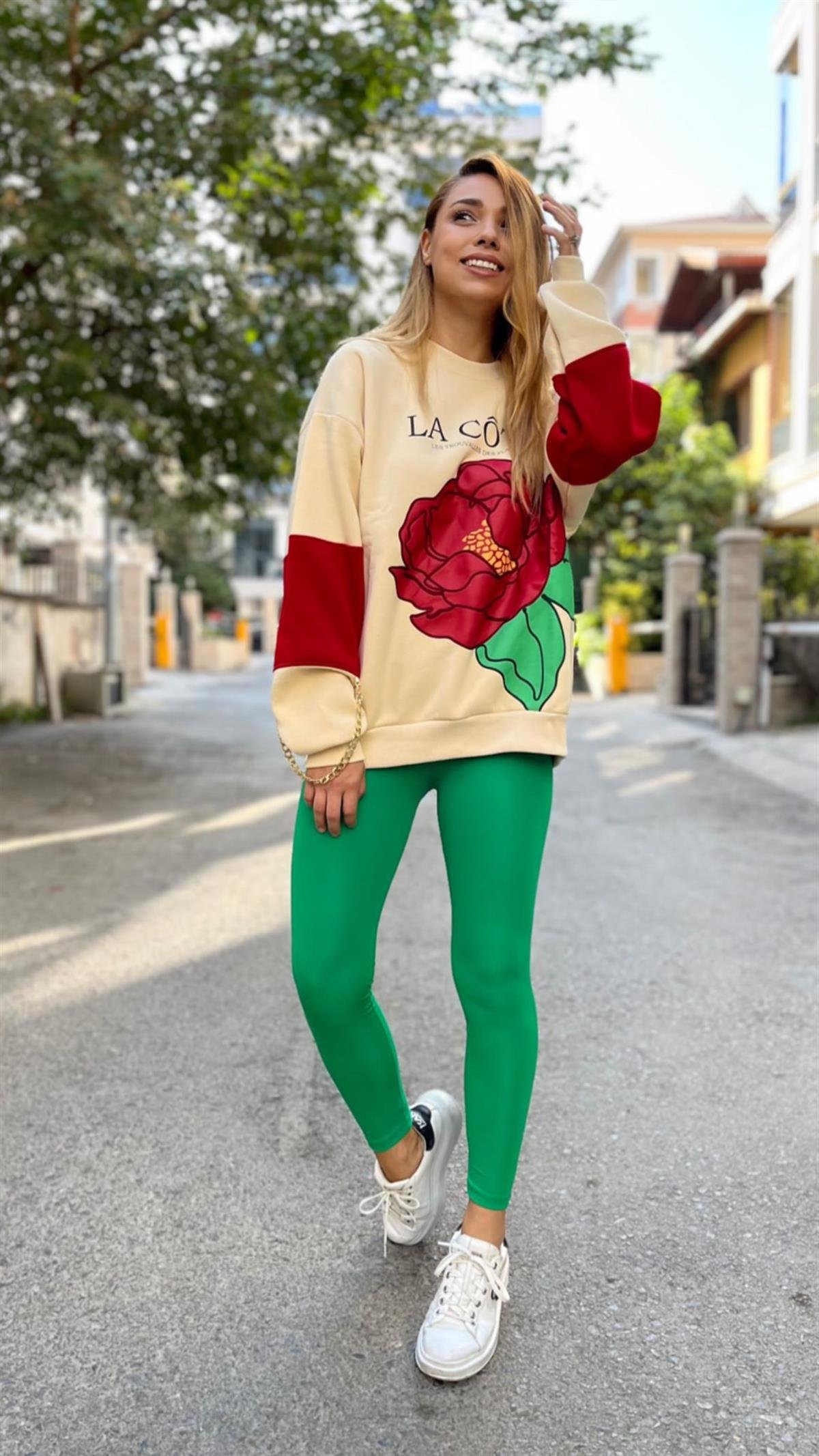 Deseli Sweatshirt Güllü