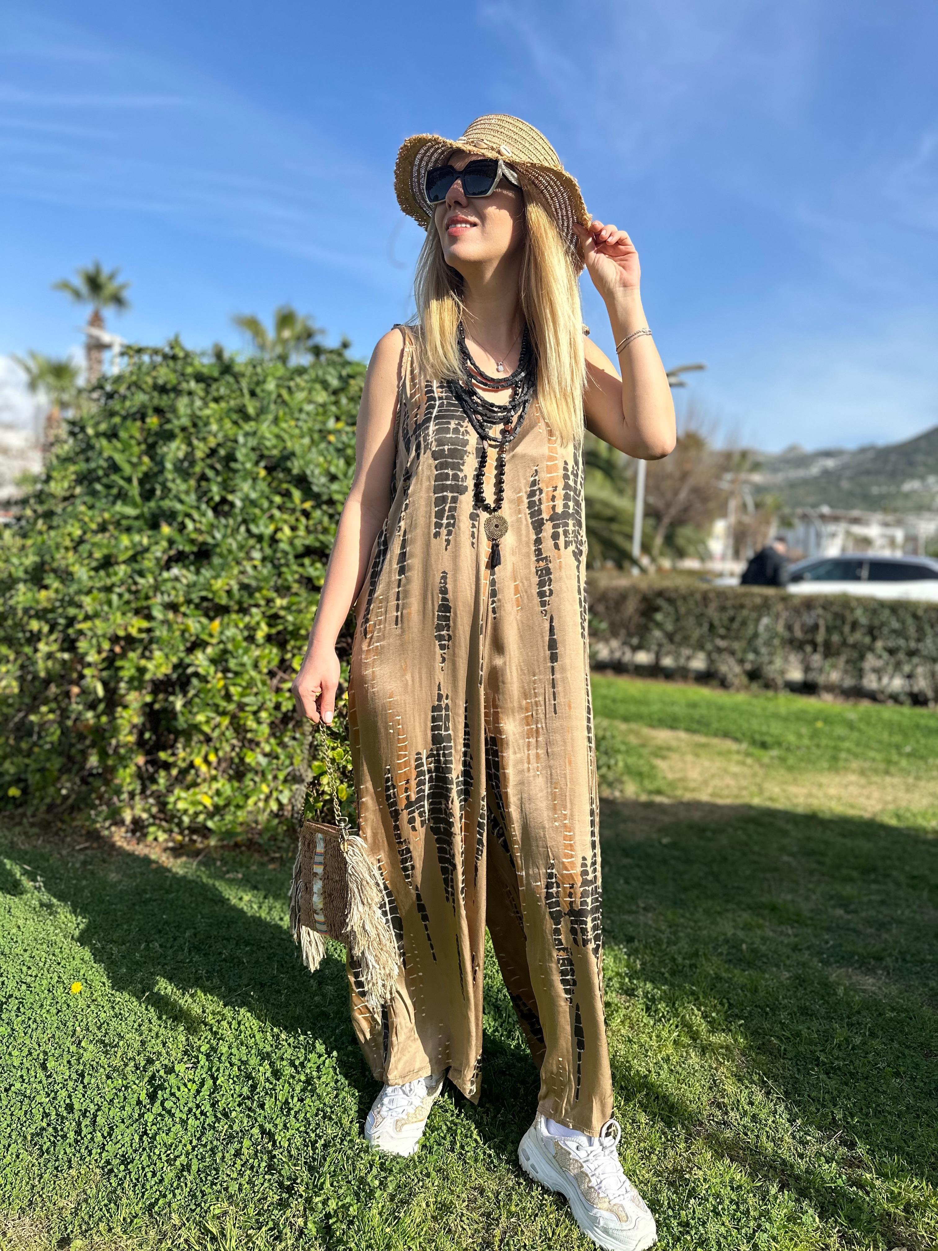 Desenli İpek Tulum