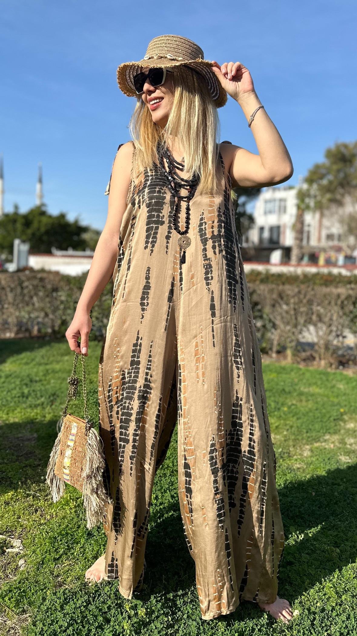 Desenli İpek Tulum