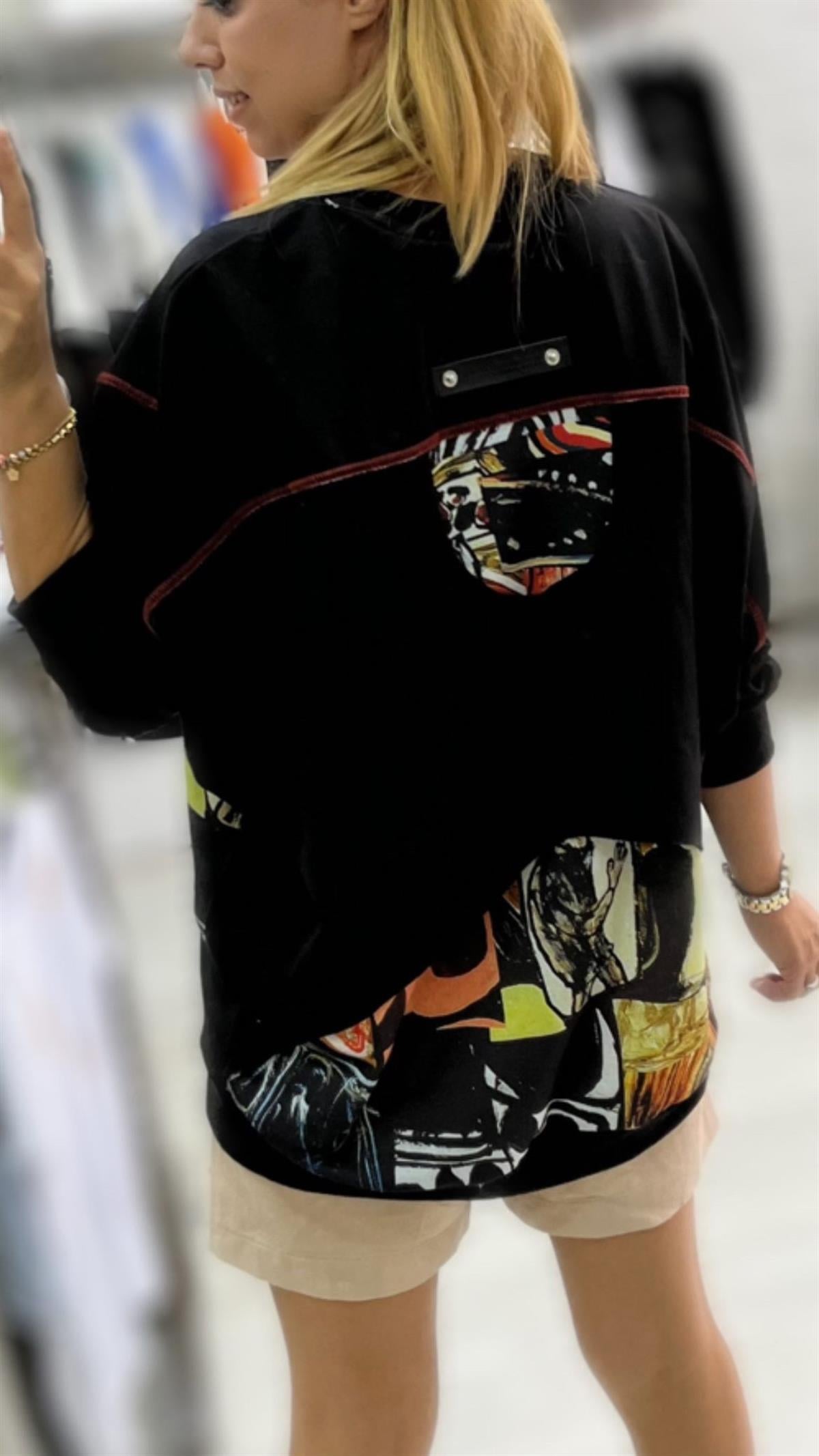 Desenli Sweatshirt-3