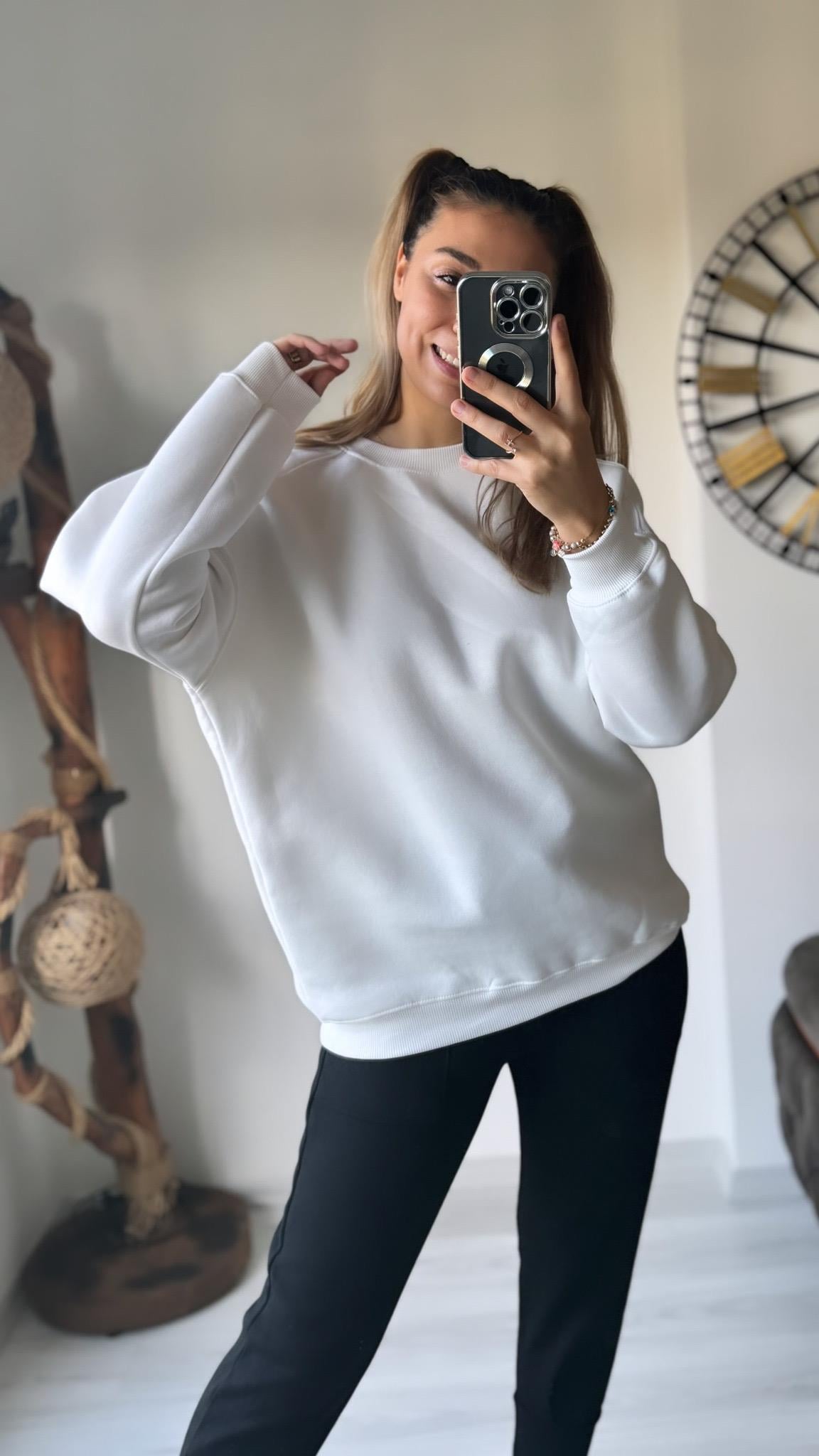 Düz Renk Sweatshirt