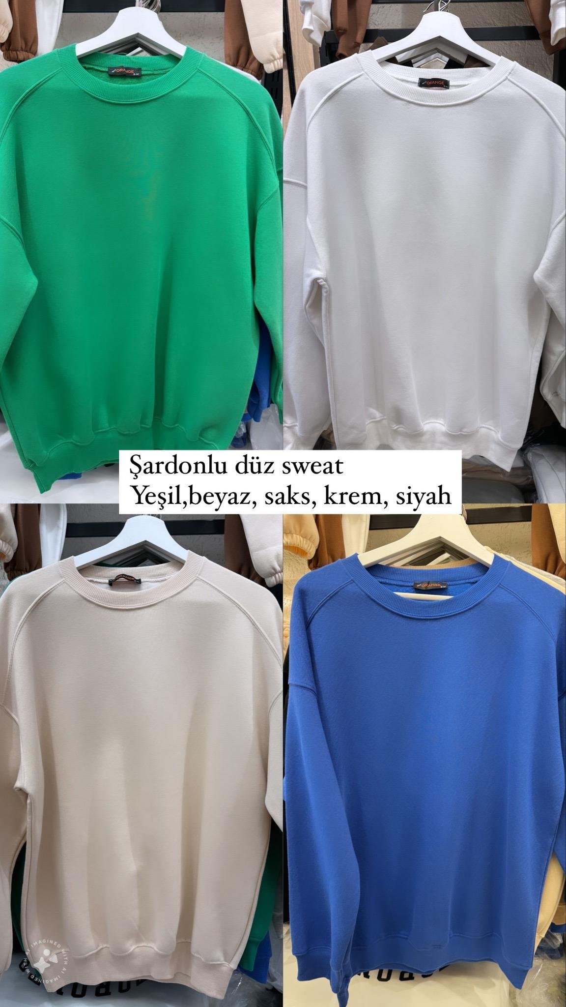 Düz Renk Sweatshirt