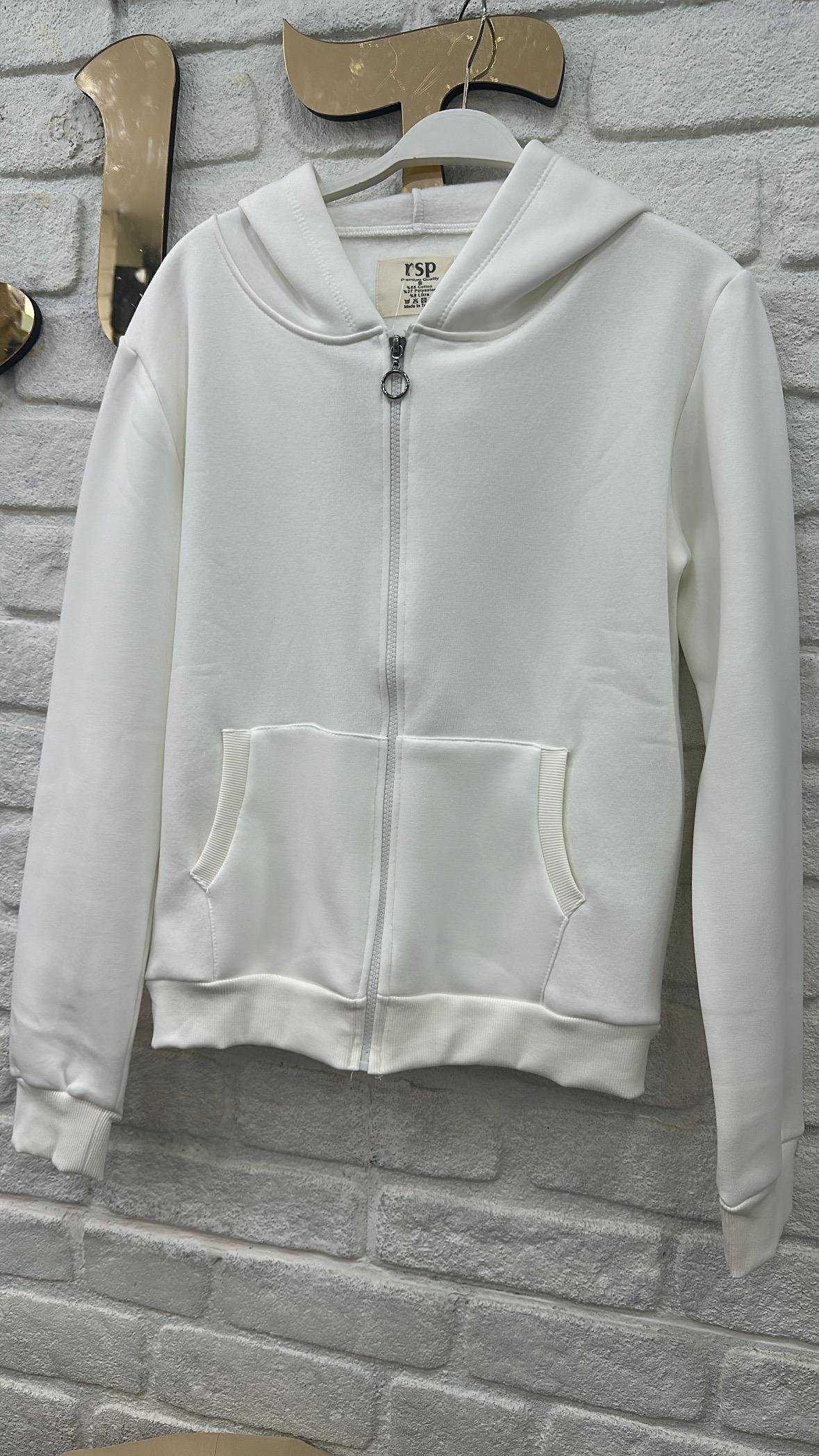 Fermuarlı Kapşonlu Sweat 