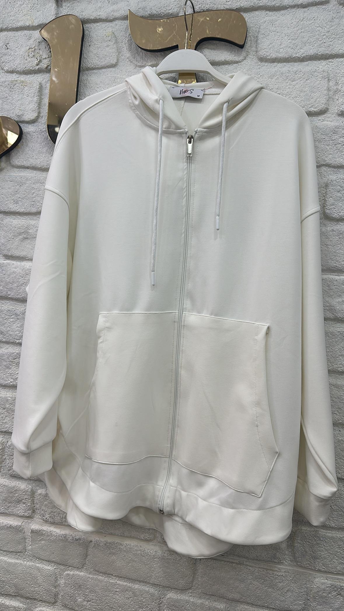 Fermuarlı Kapşonlu Sweat Modal
