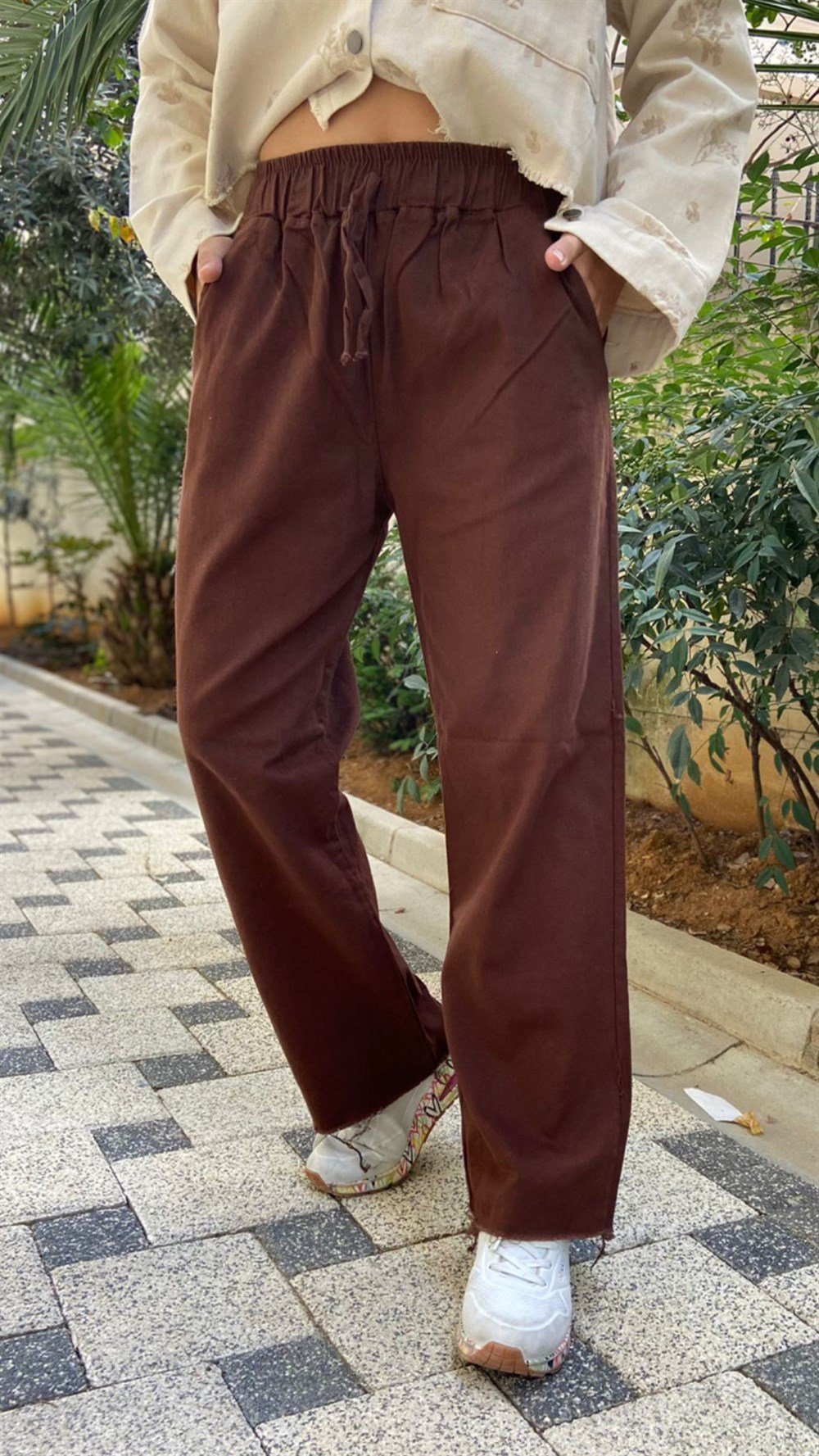Hasır Kemerli Pantolon 