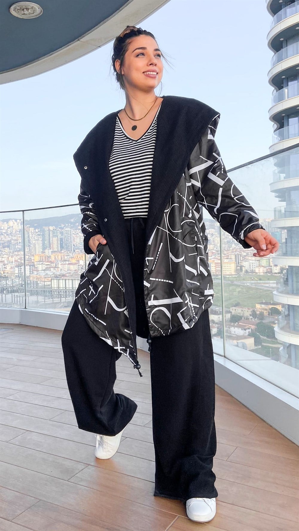 İçi Kadife Neon Mont