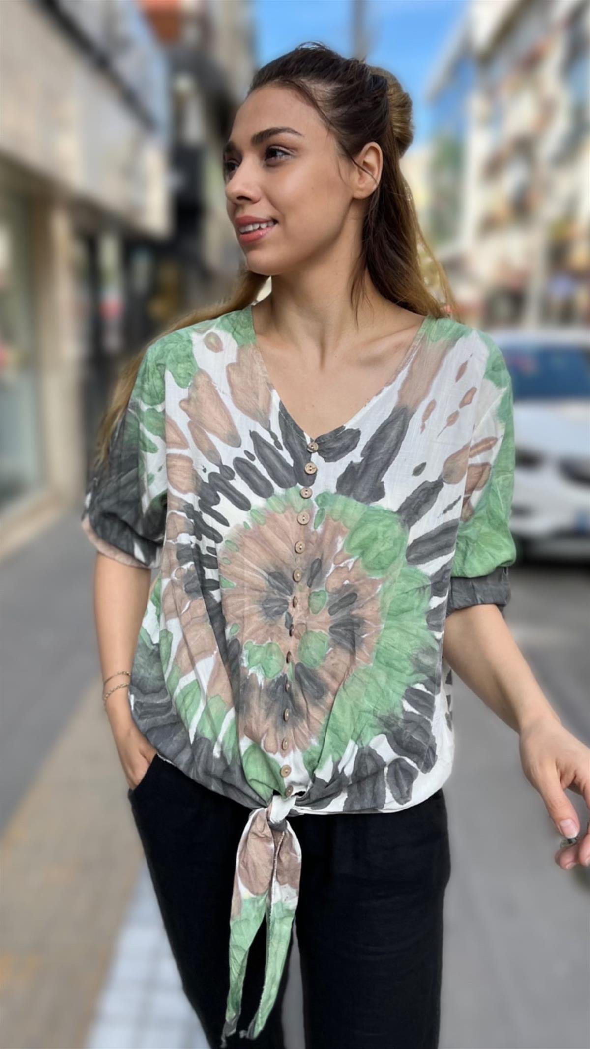 İthal Batik Desen Bluz