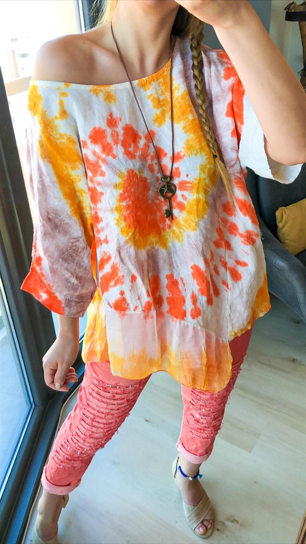 İthal Batik İpekli Bluz