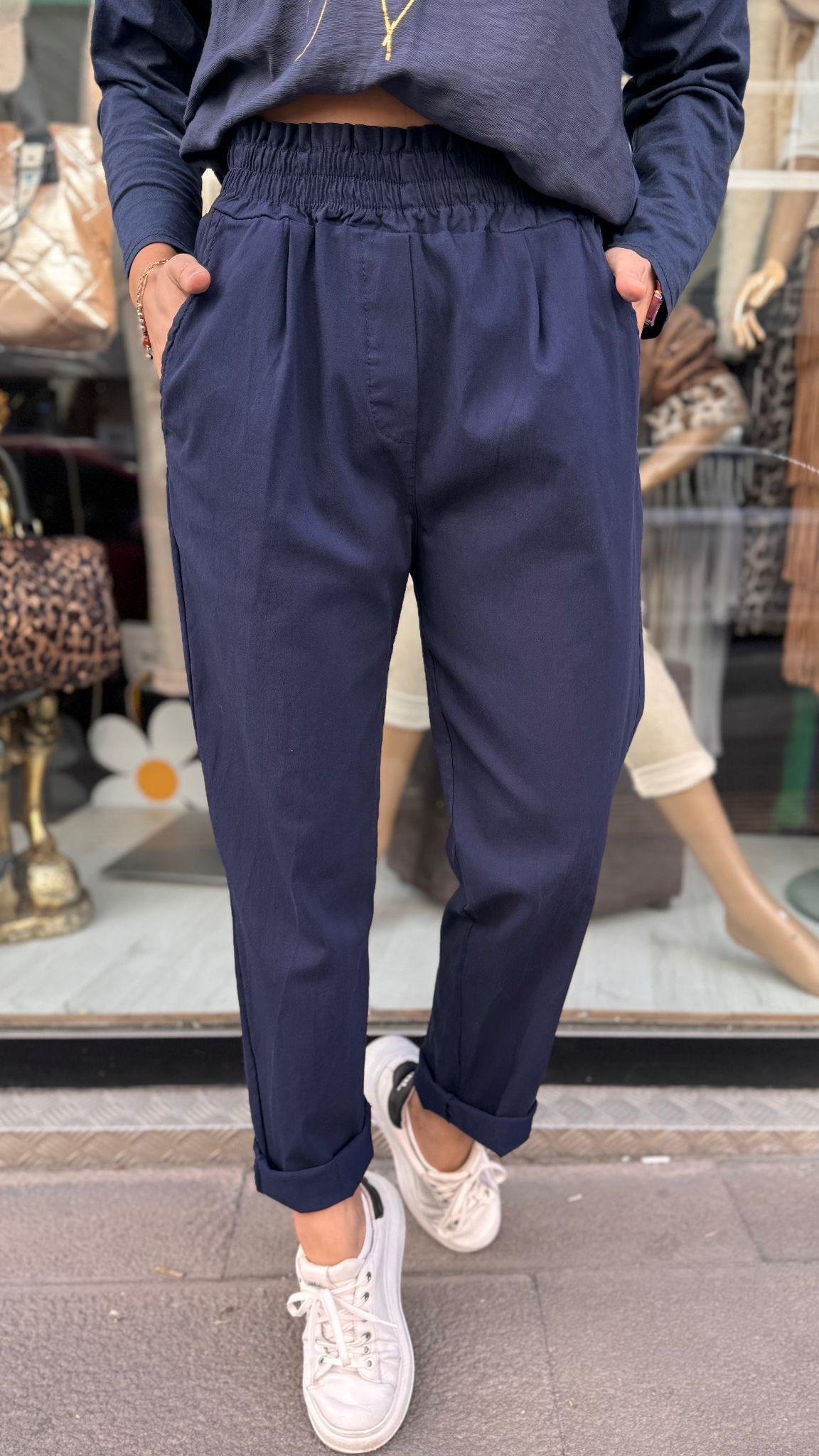 İthal Beli Lastik Pantolon