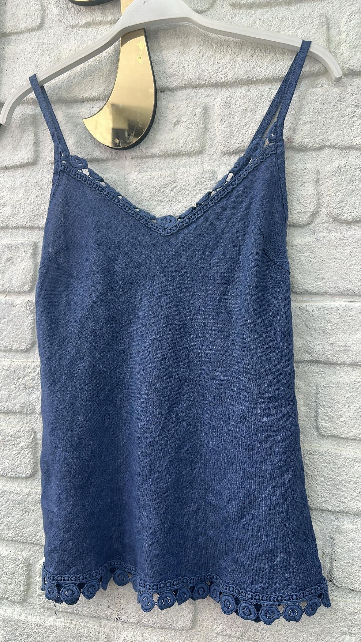 İthal Bluz Askılı Keten 