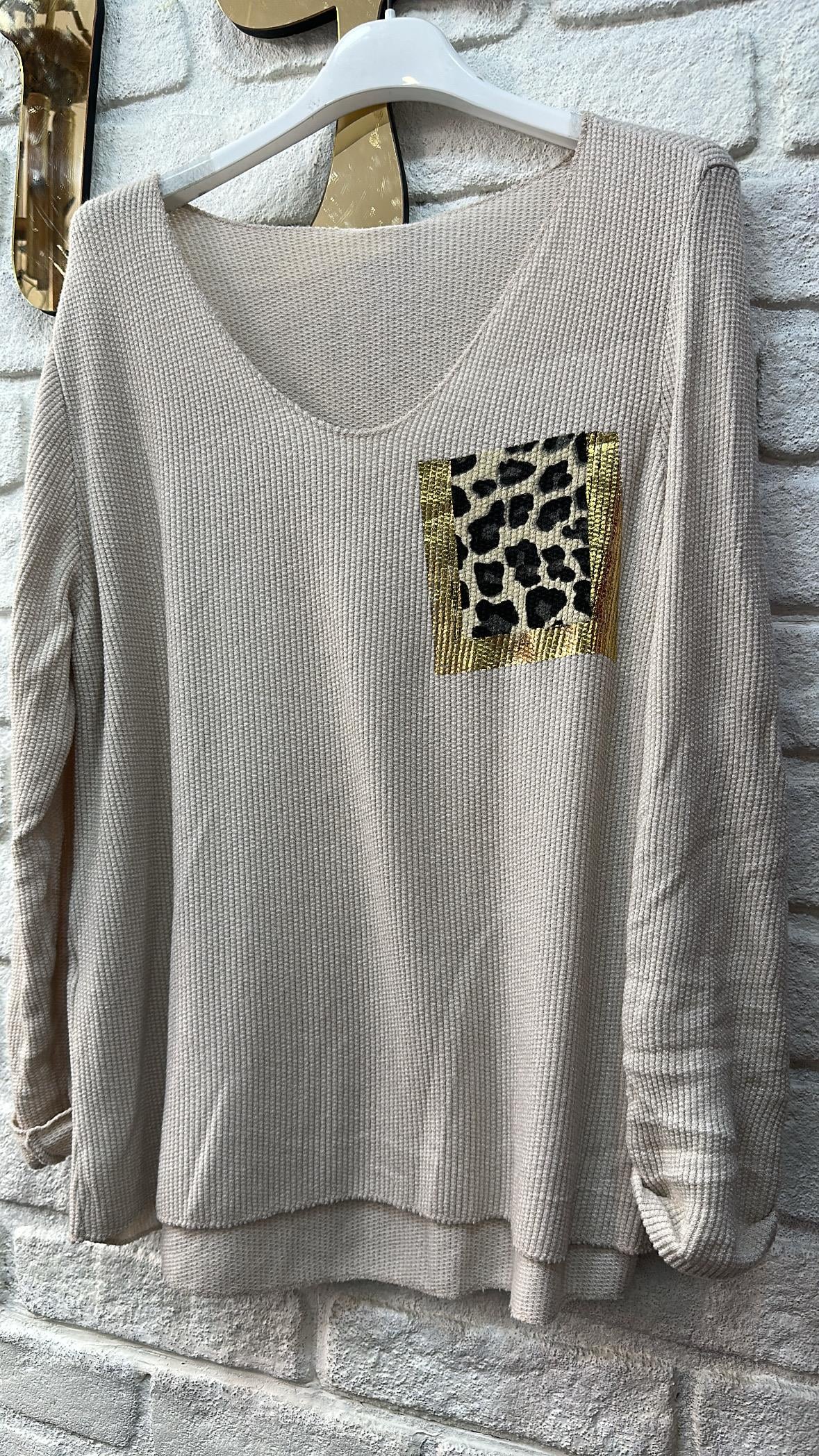 İthal Bluz Leopar Detay