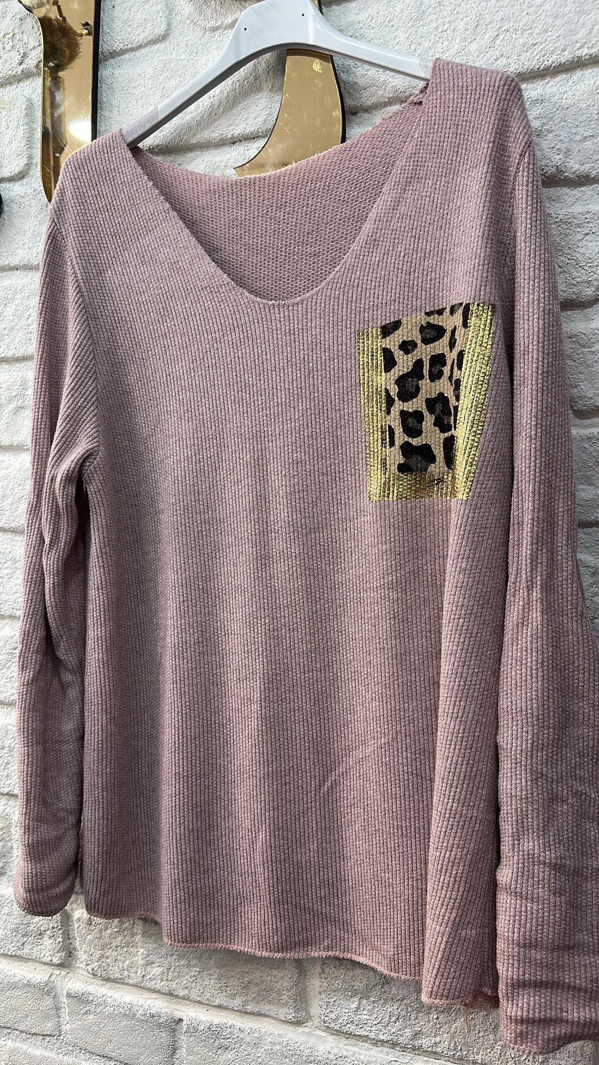 İthal Bluz Leopar Detay