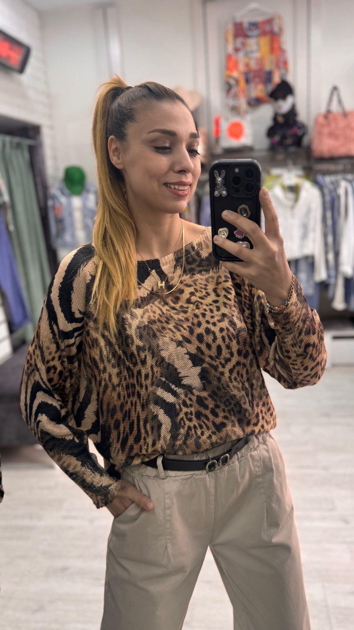 İthal Bluz Leoparli